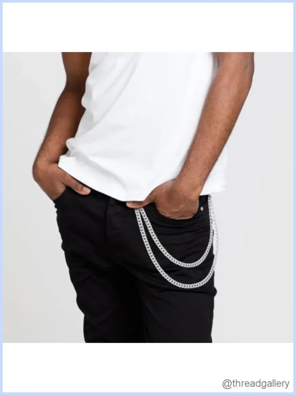 4 PCS Pants Pocket Chain Aluminum Alloy Jean Chains Lobster Clasp